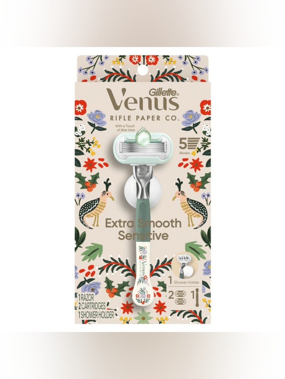 Venus Rifle Paper Co. + Extra Smooth Sensitive Women's Razor - Picture 2 of 8